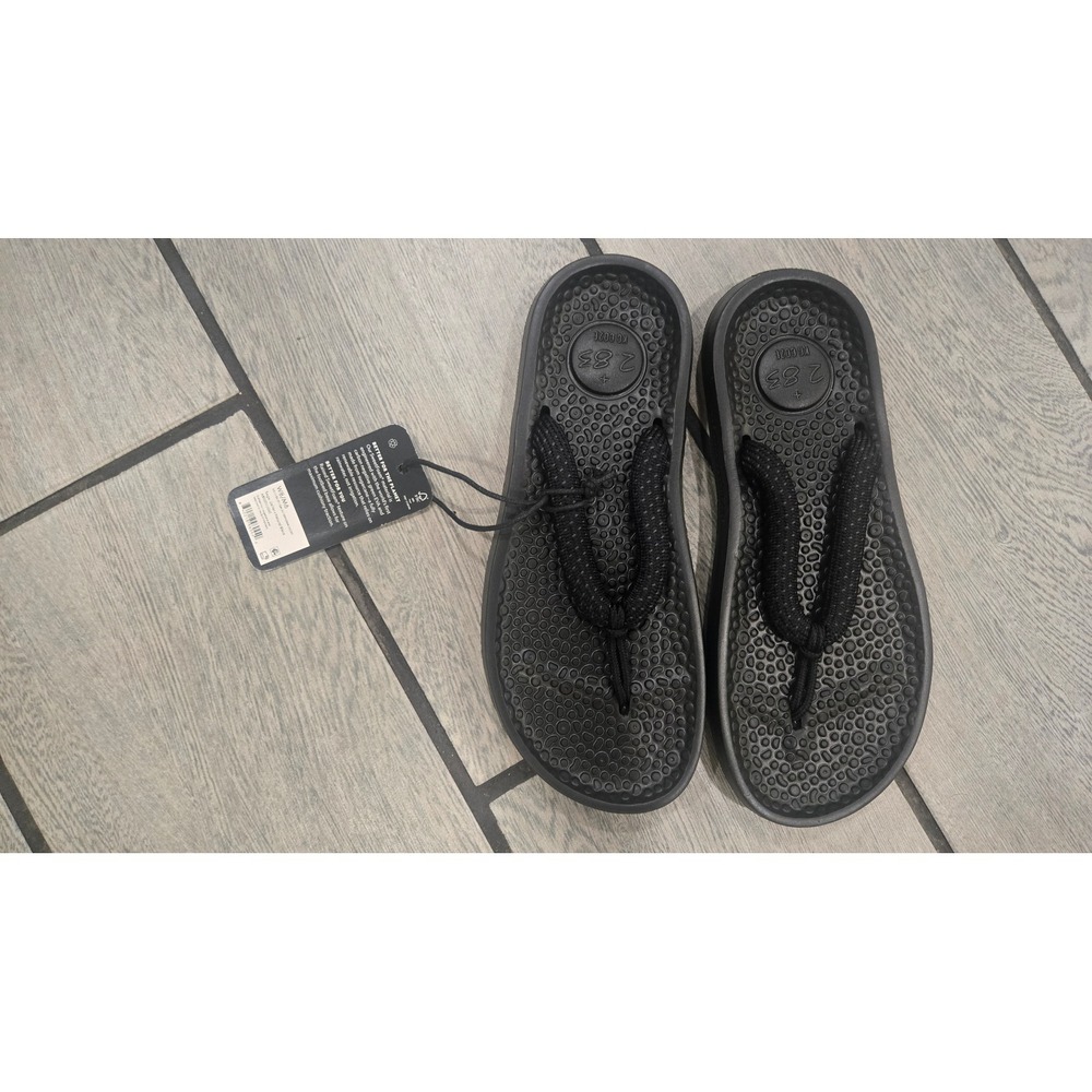 Allbirds Sugar Zeffer Natural Black Flip Flop Sandals AB005VU060 Mens 6 Womens 8